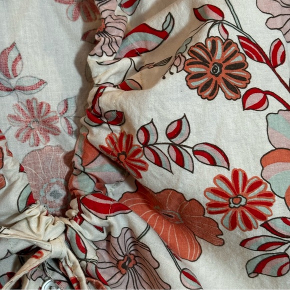 Roberta Freymann 100% Cotton Floral Blouse Size L - Picture 8 of 10